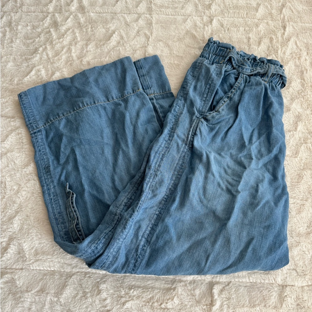 Workshop Wide Leg Ankle Jeans - Soft and Flowy - S/P